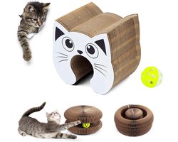 Wegdraaiend Krabbord voor Katten met Kattengrasvulling, Vierkant Krabmeubel