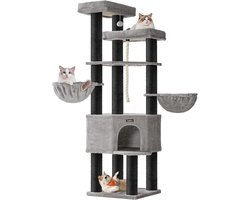 XXL Kattenboom Groot - 186 cm Hoog Speeltoren met Krabpalen en Rustplekken - Geschikt voor Maine Coons