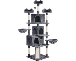 XXL Kattenkrabpaal 194 cm - Stabiele Kattenboom met Pluche en Sisaltouw