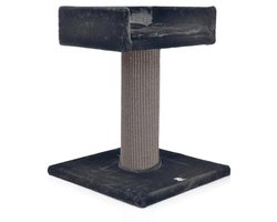 XXL Krabpaal voor Grote Katten - Zwart - 60 x 55 x 80 cm - Stevige Constructie en Knuffelzacht Bed