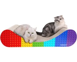 XXL Krabplank voor Katten - Extra Groot Krabkarton, Duurzaam Krabmeubel 60 x 42 x 14 cm