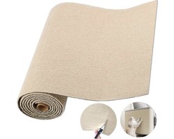 Zelfklevende Krabmat voor Katten – 30 x 100 cm – Slijtvast Polyester – Meubelbescherming – Khaki