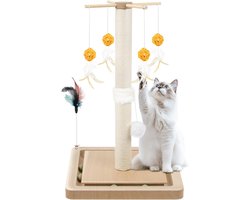 ZRSS® Krabton - Krabpaal voor katten - Klimmeubel - Beige