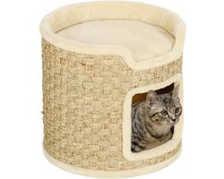 Zylo® Krabton Voor Katten - Krabben Haver - Krabboom - Kaki - 40x40x40cm
