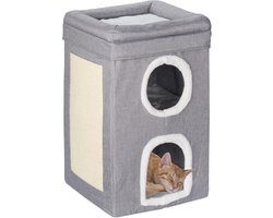 Zylo® Krabton Voor Katten - Krabmeubel - Krabboom - Grijs - 40x40x63cm