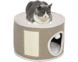 Zylo® Krabton Voor Katten - Krabmeubel - Krabtoren Kat - Koffie - 42x42x16cm